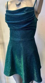 Art. 836-CB Vestido glitter campana tiras atrás - Imagen 5
