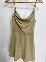 Art. 836-CB Vestido glitter campana tiras atrás - Imagen 6