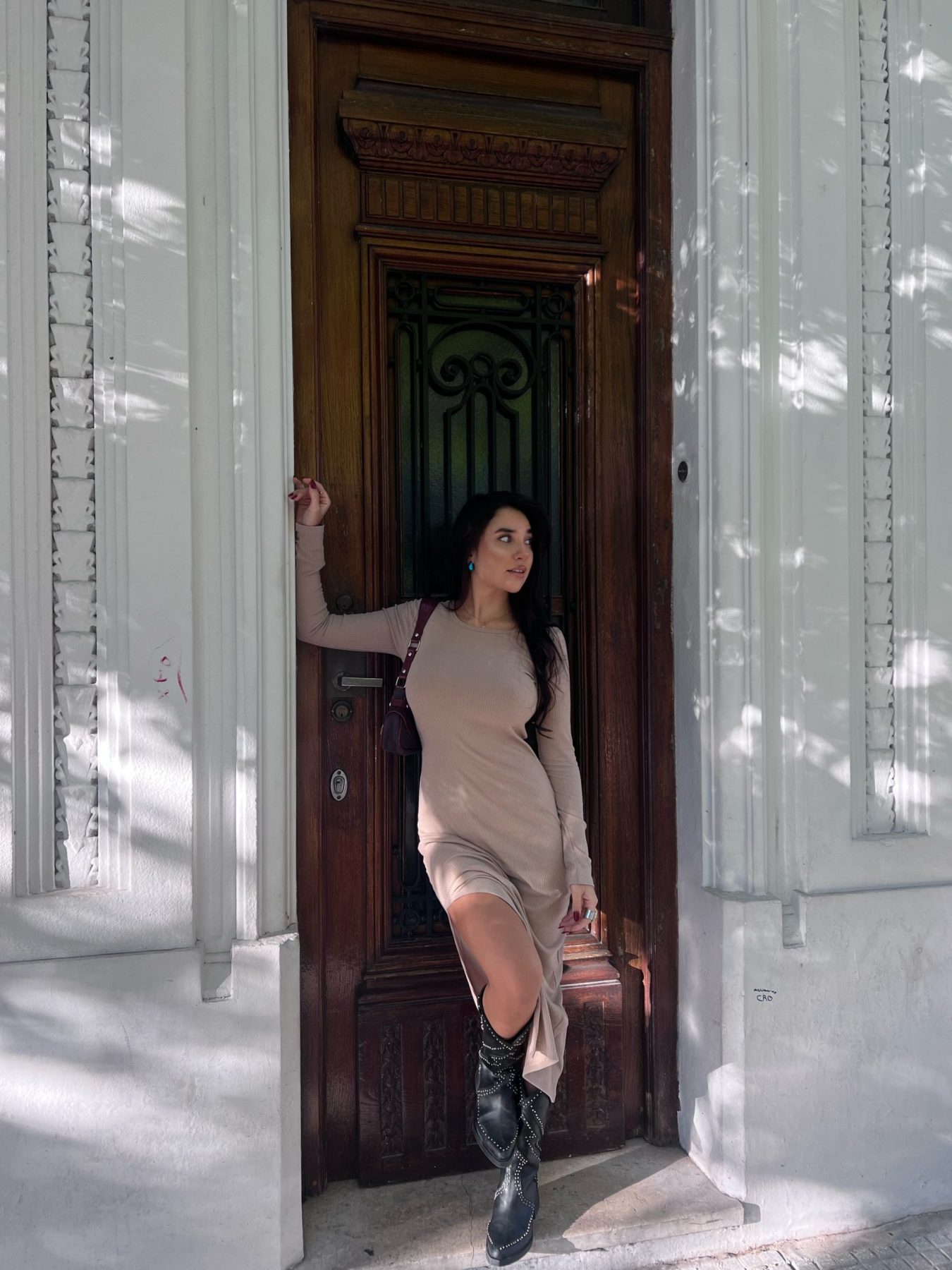 Art. 868-M-LAR Vestido morley largo un tajo - Imagen 1