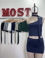 Art. 1514-MF Top un solo hombro tiro larga cuello - Imagen 2