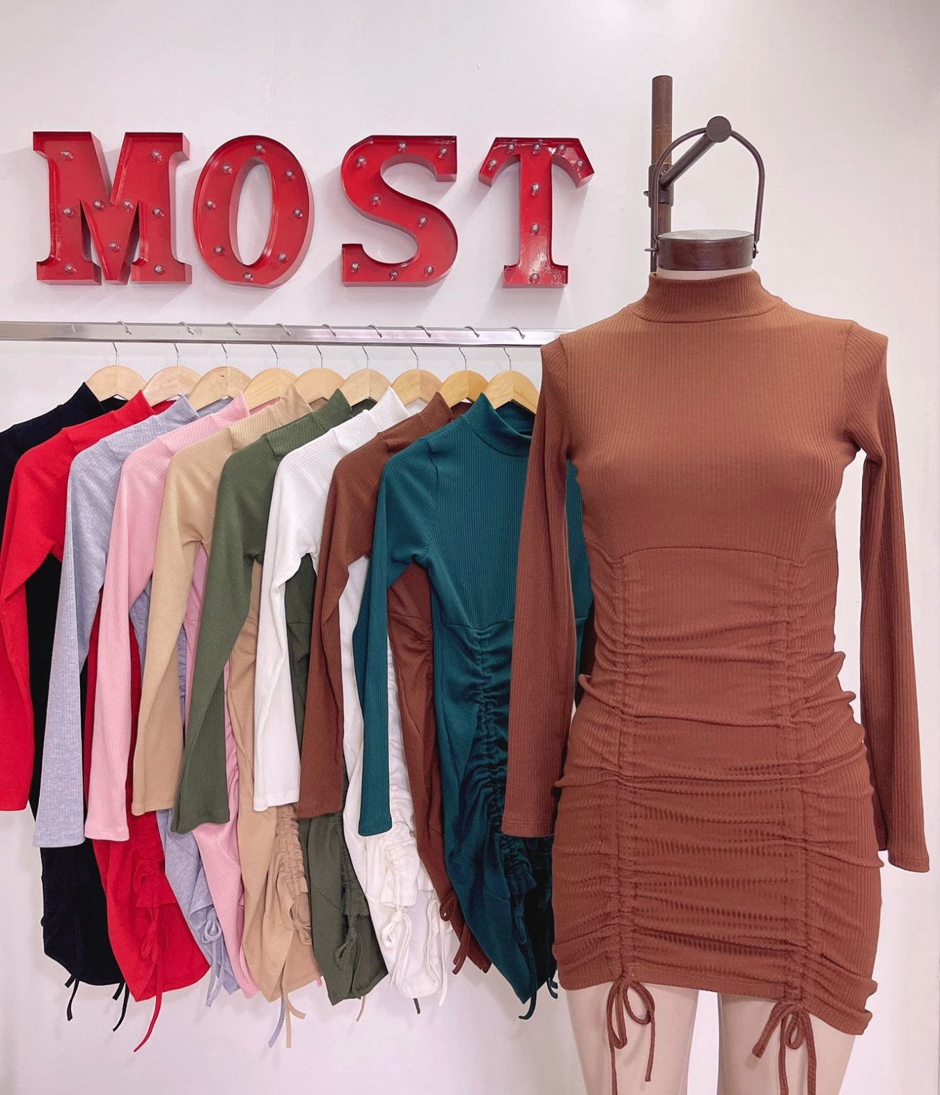 Art. 695-M(LAR) Vestido polera morley doble frunce frontal - Imagen 2