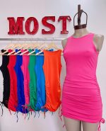 Art. 669-MF Vestido microfibra frunce lateral - Imagen 2