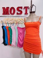 Art. 703-M Vestido morley strapless rulette y frunce lateral - Imagen 2