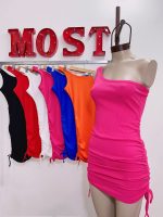 Art. 733-M Vestido morley un solo hombro frunce lat - Imagen 2