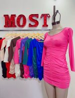 Art. 747-MF Vestido microfibra todo frunce - Imagen 2
