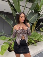 Art. 1494-MF-LAR-AP Top pico frunce manga larga animal print