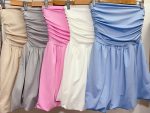 Art. 848-MF Vestido globo strapless microfibra - Imagen 3