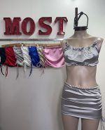 Art. 388-SAT Pollera saten un solo frunce - Imagen 2